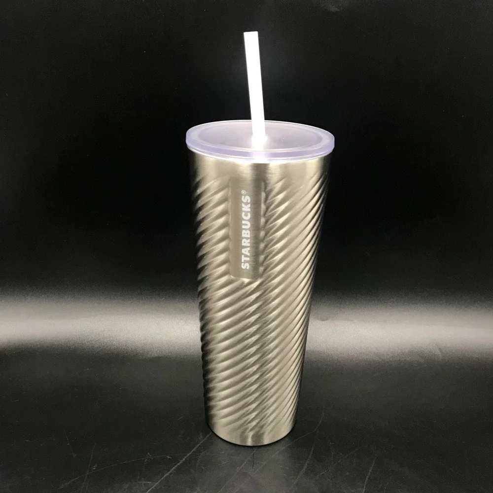 Starbucks 2022 Christmas Holiday Silver Stainless Steel 24oz Tumbler Cold Cup